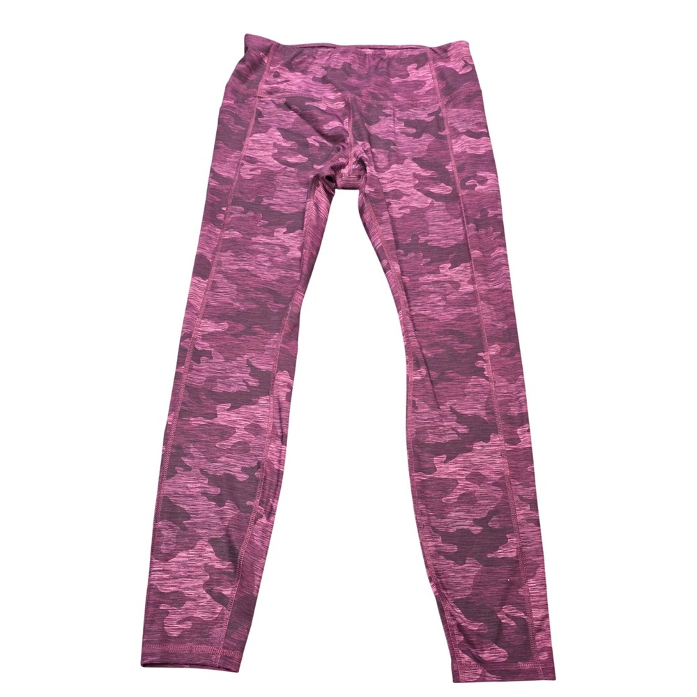 Avia Camo High Rise Active Leggings Women's Size L 12-14 Purple with Pockets
